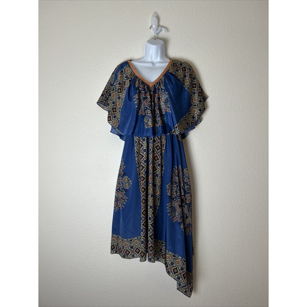 ONE WORLD Womens Dress Size L High Low Hem Bohemian Peasant